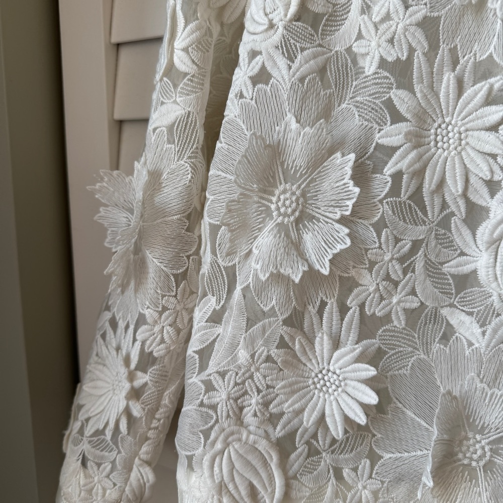 Catherine Malandrino White Floral Bomber Jacket - Picture 2 of 5